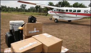 Foto: Suministros para el tratamiento del brote del Ébola