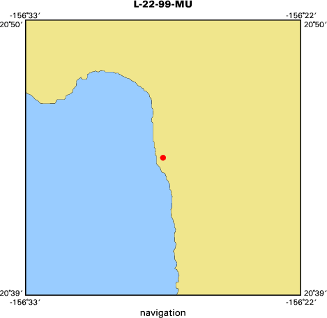 L-22-99-MU map of where navigation equipment operated