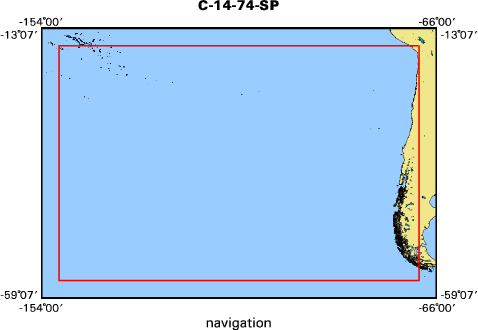 C-14-74-SP map of where navigation equipment operated