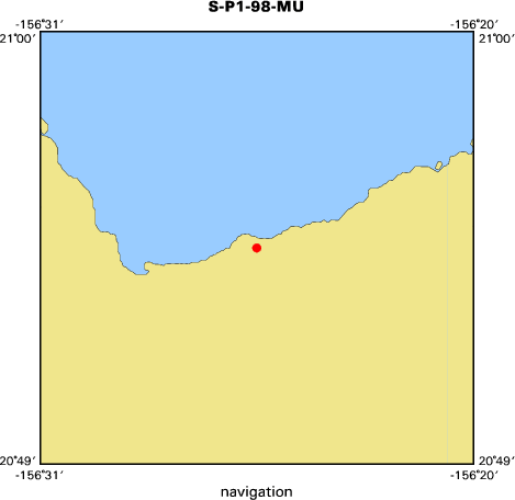 S-P1-98-MU map of where navigation equipment operated