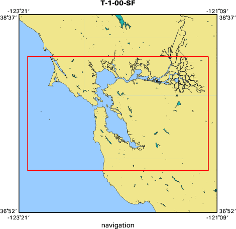 T-1-00-SF map of where navigation equipment operated