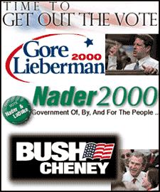 Collage of Election 2000 images]