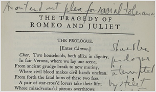 Bernstein's Annotated Copy of Romeo and Juliet