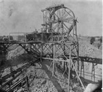 Placer Mining --Columbia,Tuolumne County - the hoisting wheel of the Daley Claim