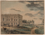 A View of the Capitol of Washington before it was burnt down by the British [showing the north wing and the distant city.]