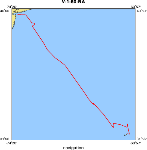 V-1-60-NA map of where navigation equipment operated