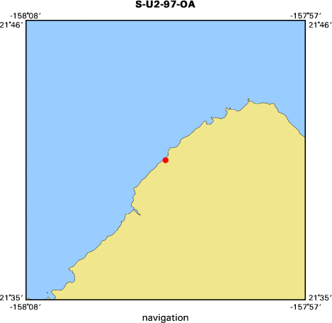 S-U2-97-OA map of where navigation equipment operated