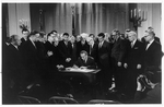 [Lyndon Baines Johnson signing Civil Rights Bill, April 11, 1968]