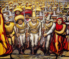 David Alfaro Siqueiros, From the Dictatorship of Porfirio Diaz to the Revolution-The People in Arms (detail), 1957-65