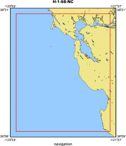 H-1-98-NC map of where navigation equipment operated