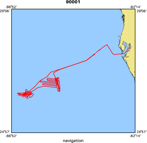 90001 map of where navigation equipment operated