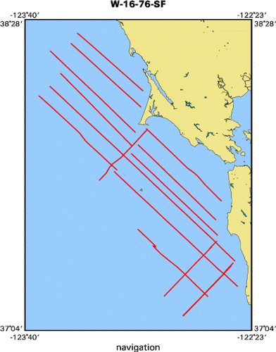 W-16-76-SF map of where navigation equipment operated