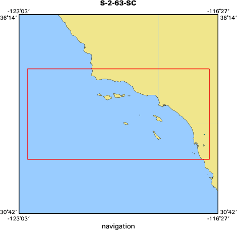 S-2-63-SC map of where navigation equipment operated