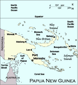 Map of Papua New Guinea