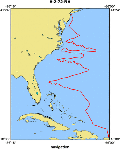 V-2-72-NA map of where navigation equipment operated