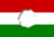Hungarian flag with hole in center