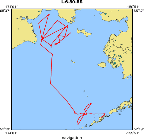 L-6-80-BS map of where navigation equipment operated