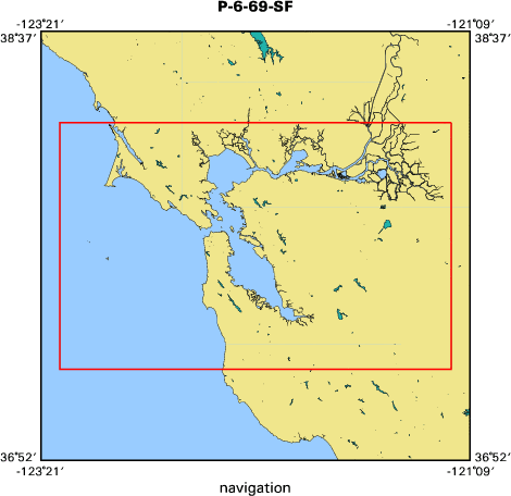 P-6-69-SF map of where navigation equipment operated