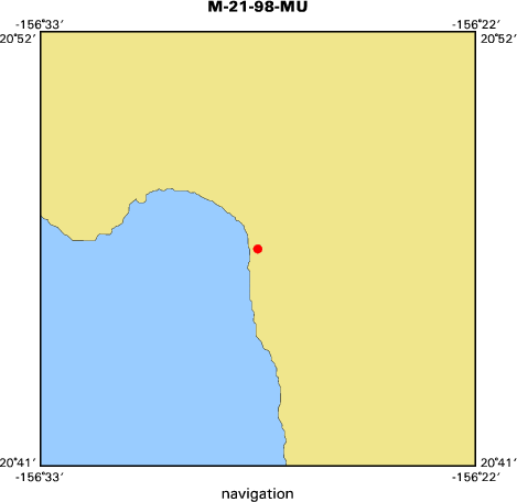 M-21-98-MU map of where navigation equipment operated