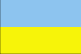 The flag of Ukraine is two equal horizontal bands of azure (top) and golden yellow represent grainfields under a blue sky. 