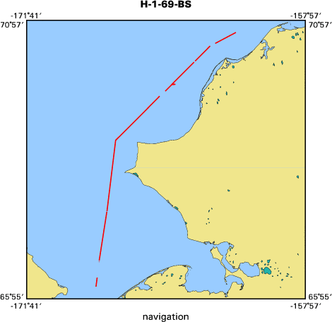 H-1-69-BS map of where navigation equipment operated