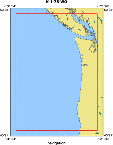 K-1-75-WO map of where navigation equipment operated