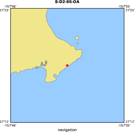 S-D2-95-OA map of where navigation equipment operated