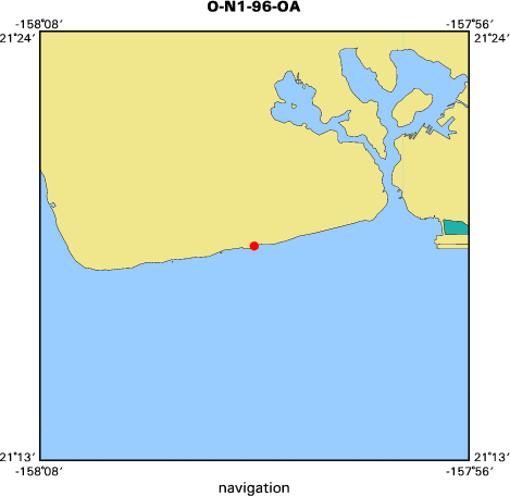 O-N1-96-OA map of where navigation equipment operated