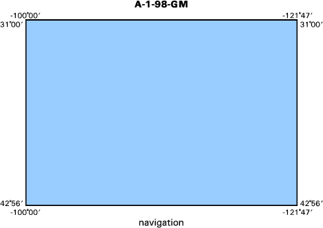 A-1-98-GM map of where navigation equipment operated