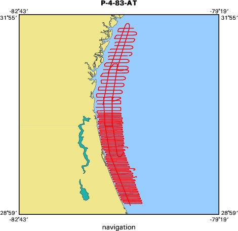 P-4-83-AT map of where navigation equipment operated