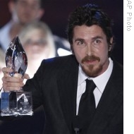 Christian Bale accepts the favorite action movie award for 'The Dark Knight' at the 35th Annual People's Choice Awards in Los Angeles, 07 Jan 2009