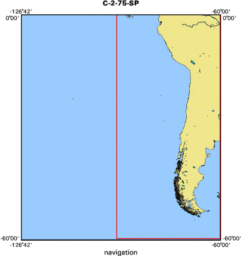 C-2-75-SP map of where navigation equipment operated