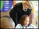 Secretary Spellings visits a class at Westcott Elementary School in Chicago, where she discussed No Child Left Behind and the importance of rewarding effective educators during an award ceremony for selected Chicago Public Schools (CPS) teachers and principals.