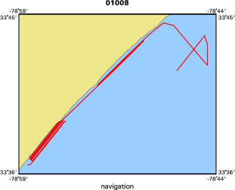 01008 map of where navigation equipment operated