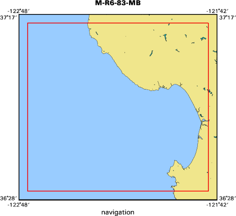 M-R6-83-MB map of where navigation equipment operated