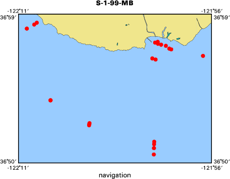S-1-99-MB map of where navigation equipment operated