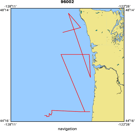 96002 map of where navigation equipment operated