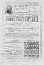 Hindoo Tobacco Habit Cure, broadside, Milford, Indiana, c. 1890, 30.2 x 25.7 cm.
