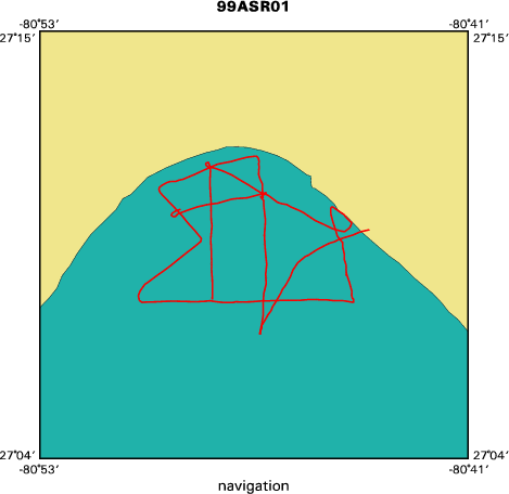 99ASR01 map of where navigation equipment operated