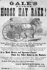 Gale's Horse Hay Rake poster
