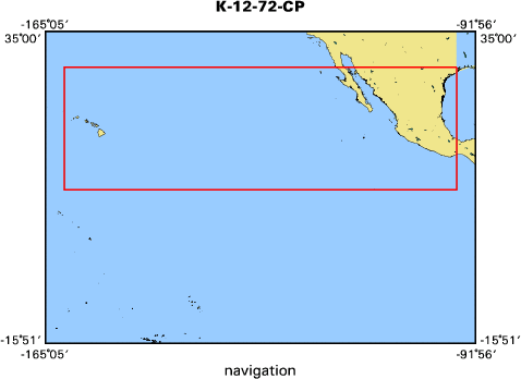 K-12-72-CP map of where navigation equipment operated