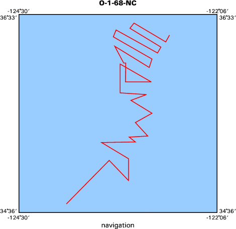 O-1-68-NC map of where navigation equipment operated