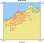 N-PR-76-AK location map of where navigation equipment operated