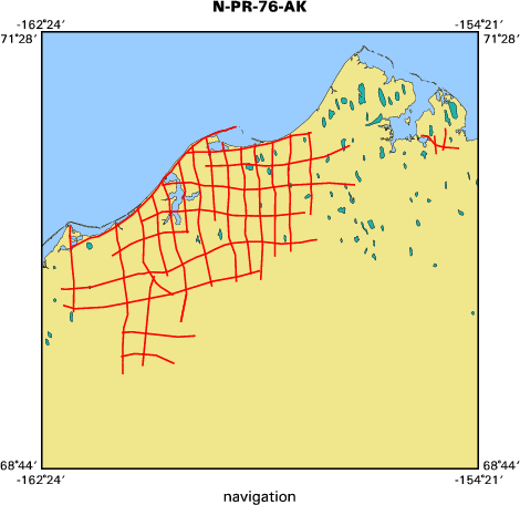 N-PR-76-AK map of where navigation equipment operated