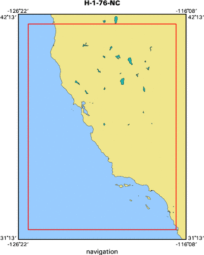 H-1-76-NC map of where navigation equipment operated