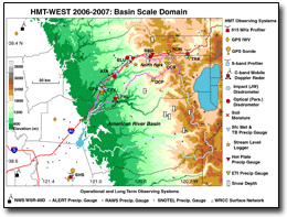 Figure 2. Basin scale HMT-West-2007 map.