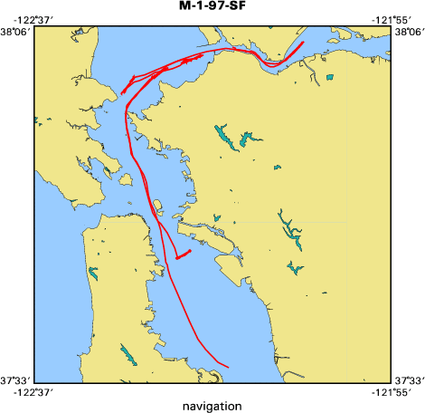 M-1-97-SF map of where navigation equipment operated