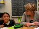 Secretary Spellings and a student at Chaparral Elementary School