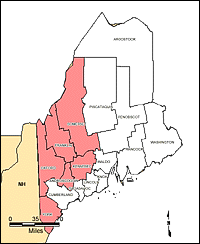 Map of Declared Counties for Disaster 1232