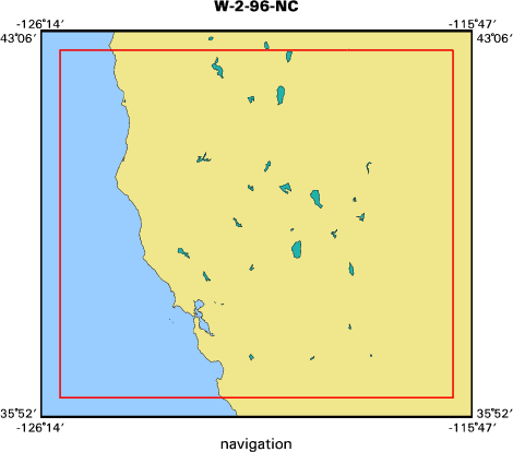 W-2-96-NC map of where navigation equipment operated